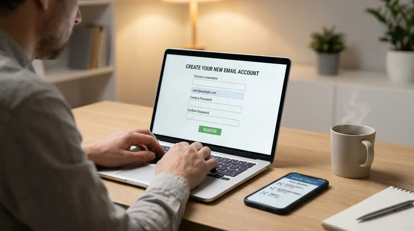 Email-only casino registration with crypto wallet connection