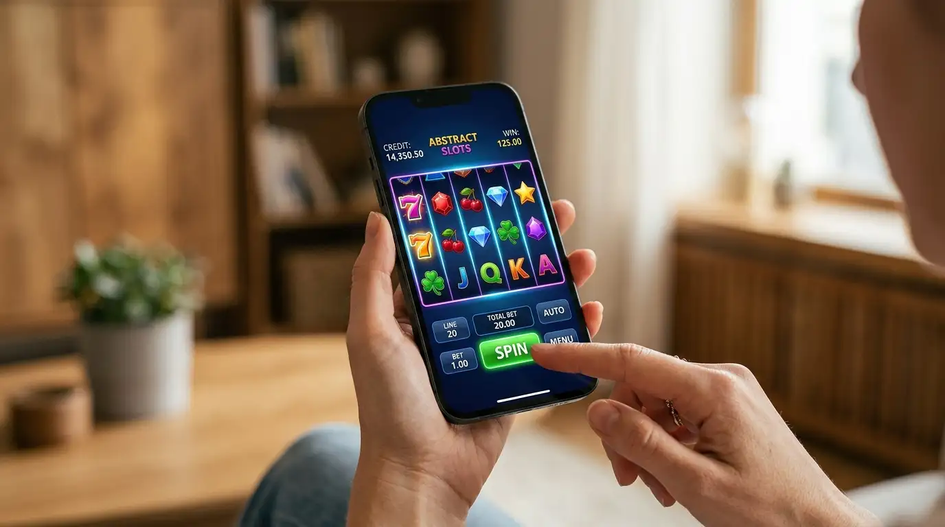 iPhone displaying pokies game selection at Apple Pay casino