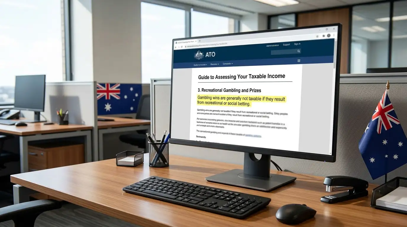 ATO recreational gambling tax exemption document with Bitcoin pokies classification