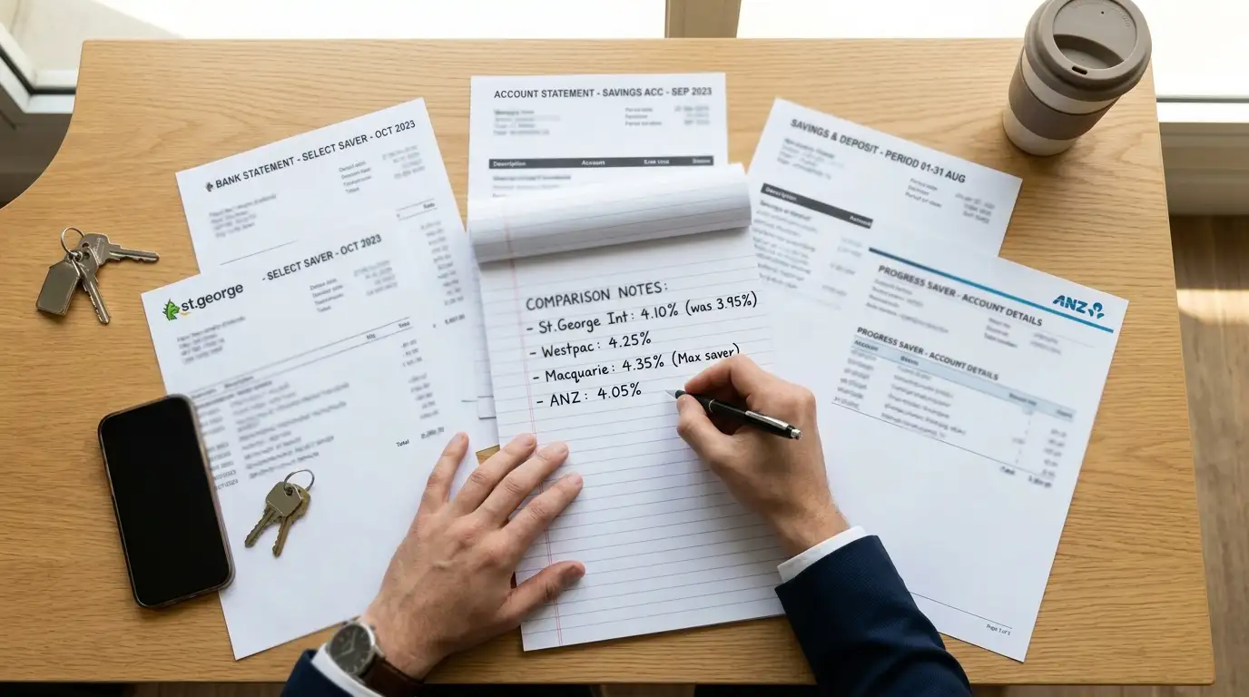 Australian bank statements showing BPAY limit comparison