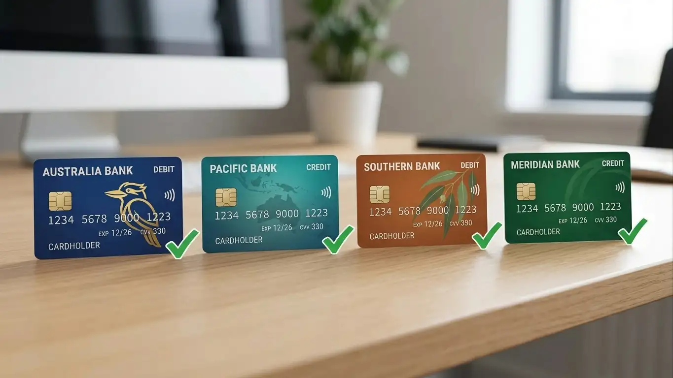 Australian bank logos with checkmarks showing PayID support status