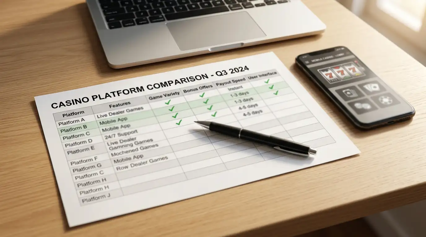 Comparison table of Australian offshore casinos accepting OSKO deposits and withdrawals