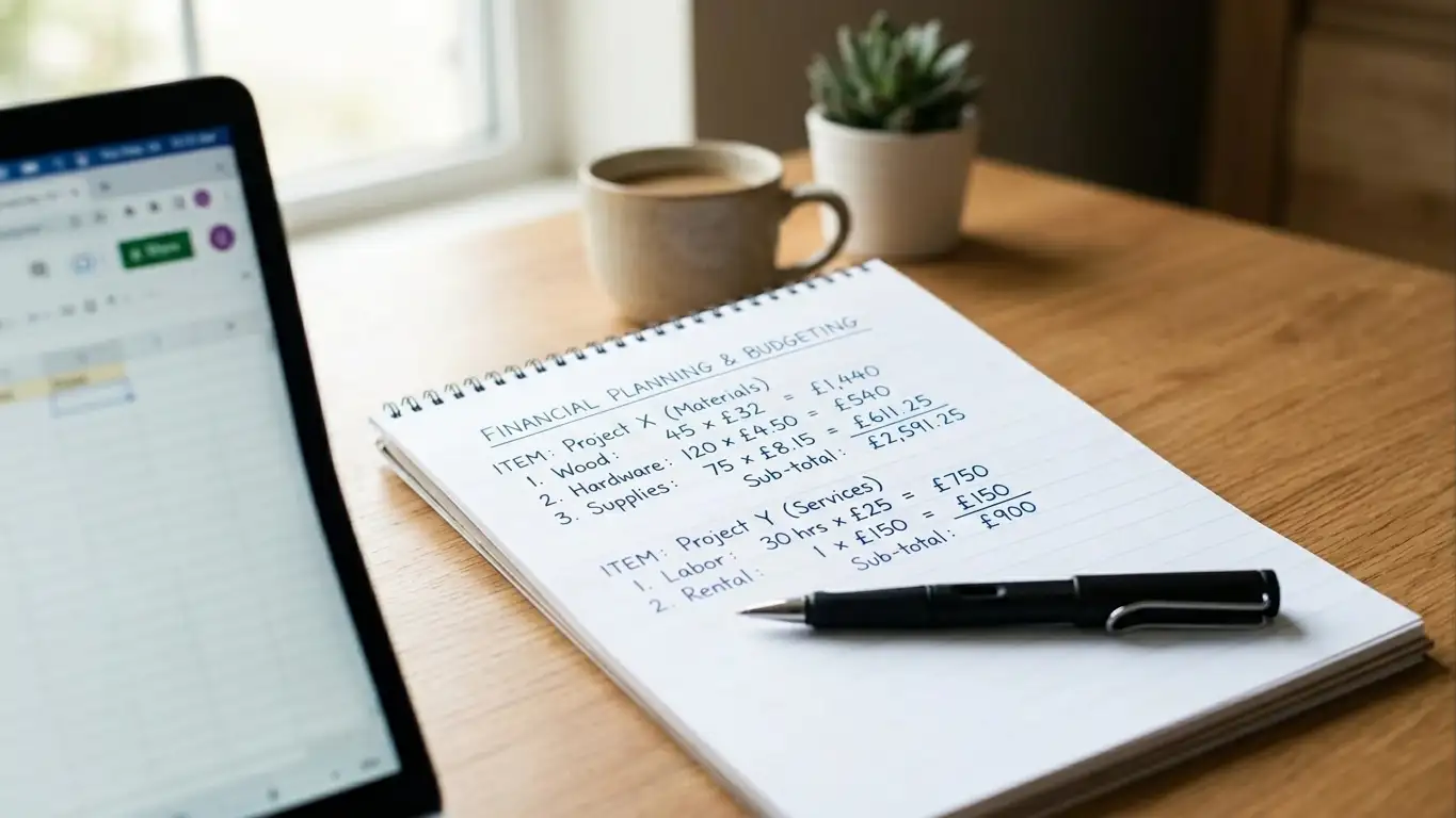 Calculator and notepad showing bonus wagering requirement arithmetic