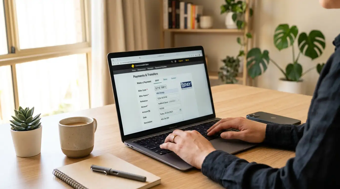 Australian player using internet banking for BPAY casino deposit
