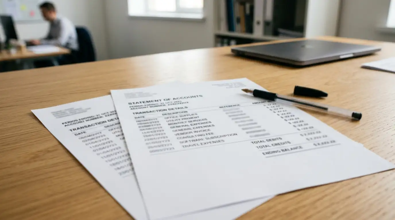 Document showing itemised transaction fees and currency conversion costs