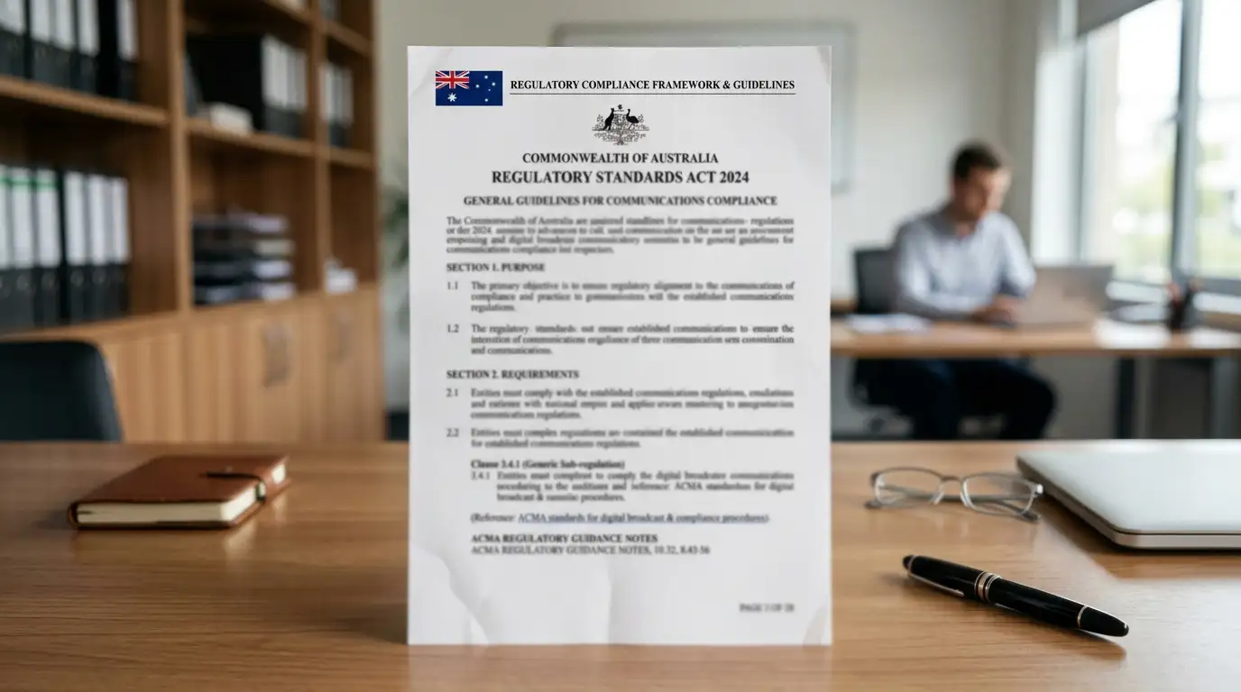 Interactive Gambling Act document with Australian flag and ACMA logo