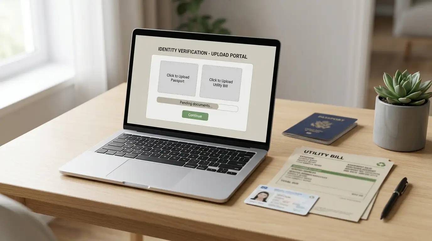 KYC verification document upload process for casino withdrawal approval