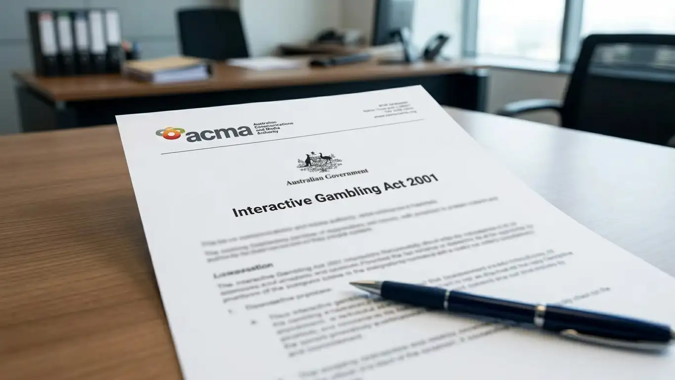 ACMA regulatory document with offshore casino legal status overview for Australia