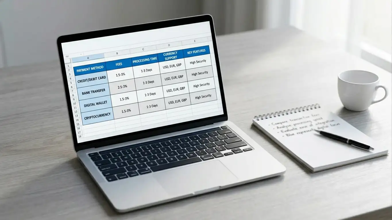Comparison of offshore casino payment methods showing PayPal status and alternatives