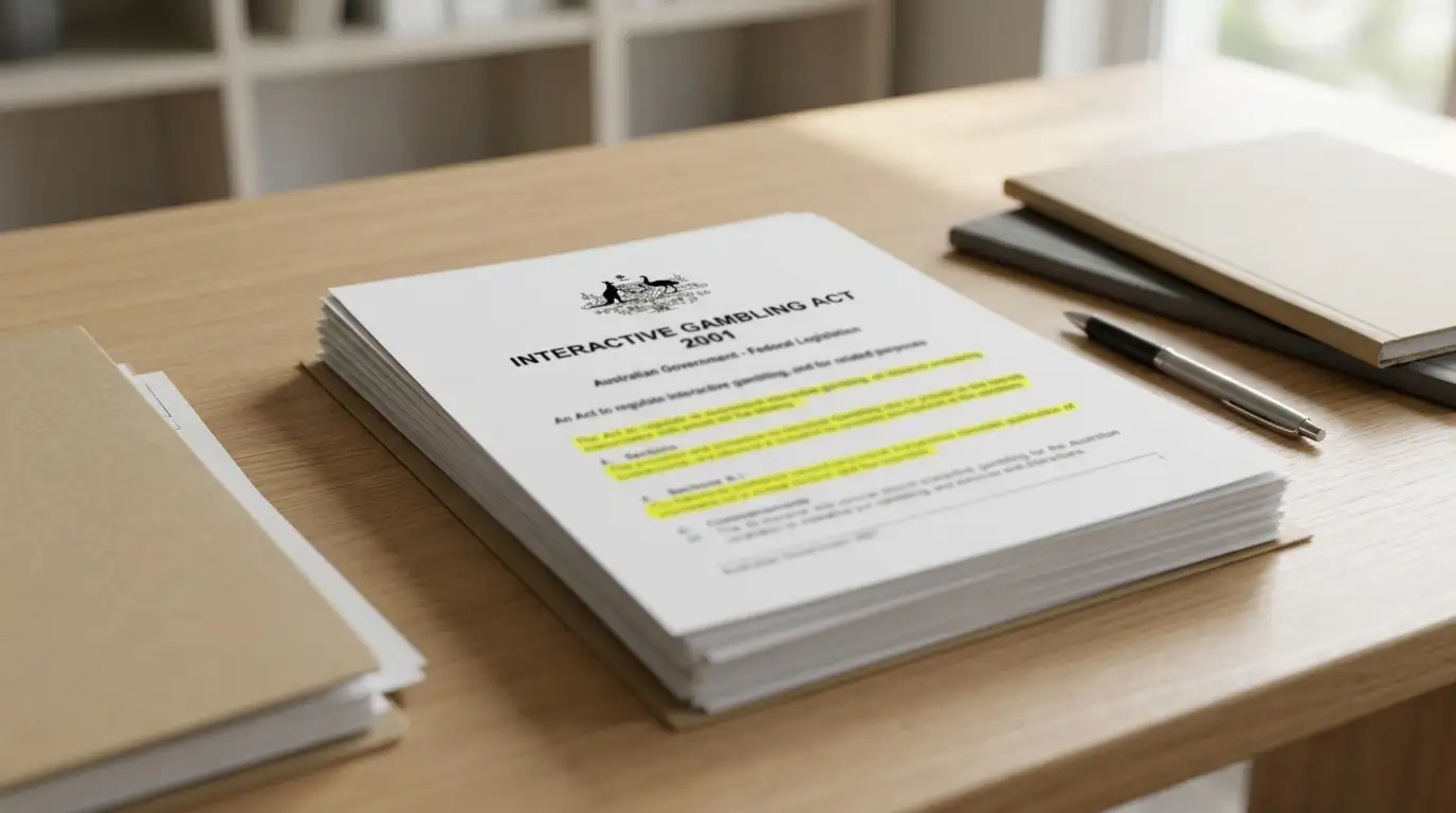 Australian legal document showing Interactive Gambling Act 2001 prohibition text