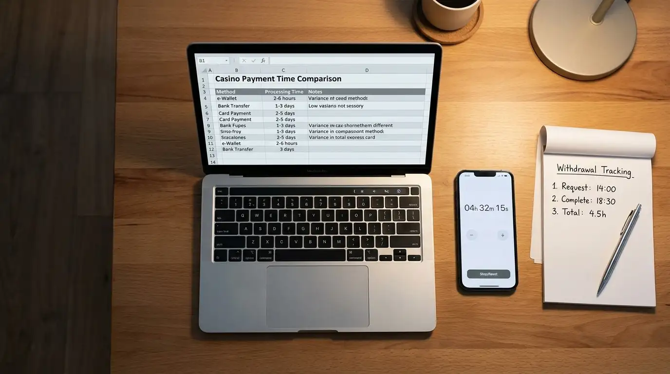 Comparison table showing PayID withdrawal processing times across offshore casinos