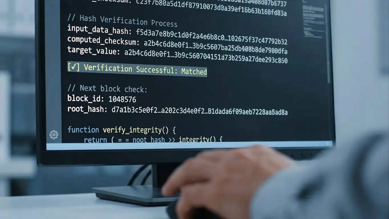 Provably fair game verification showing cryptographic hash commitment